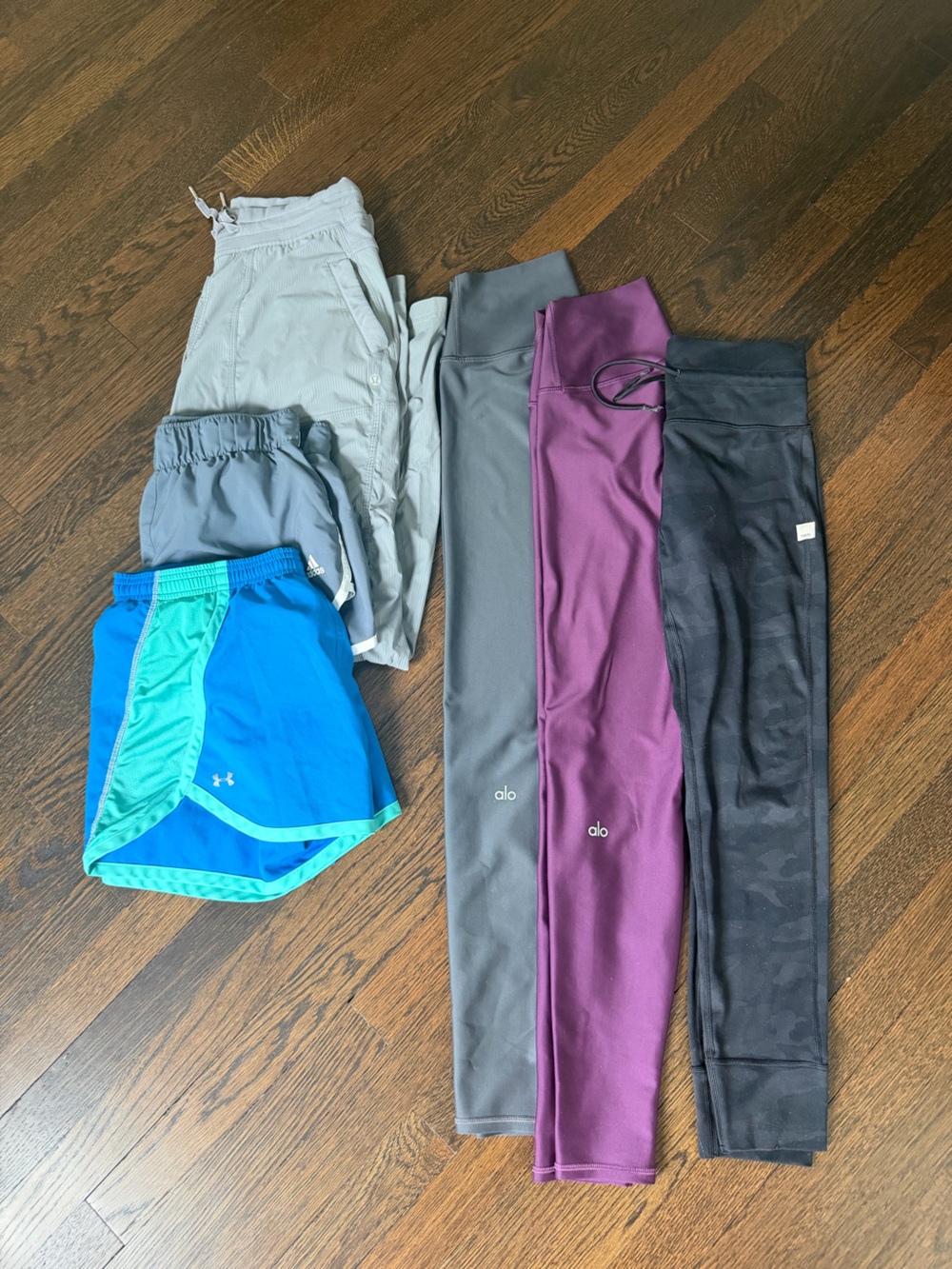 ALO Yoga, Vuori, LuluLemon, UnderArmor + Adidas Bundle: Gray, Plum, Blue + Black